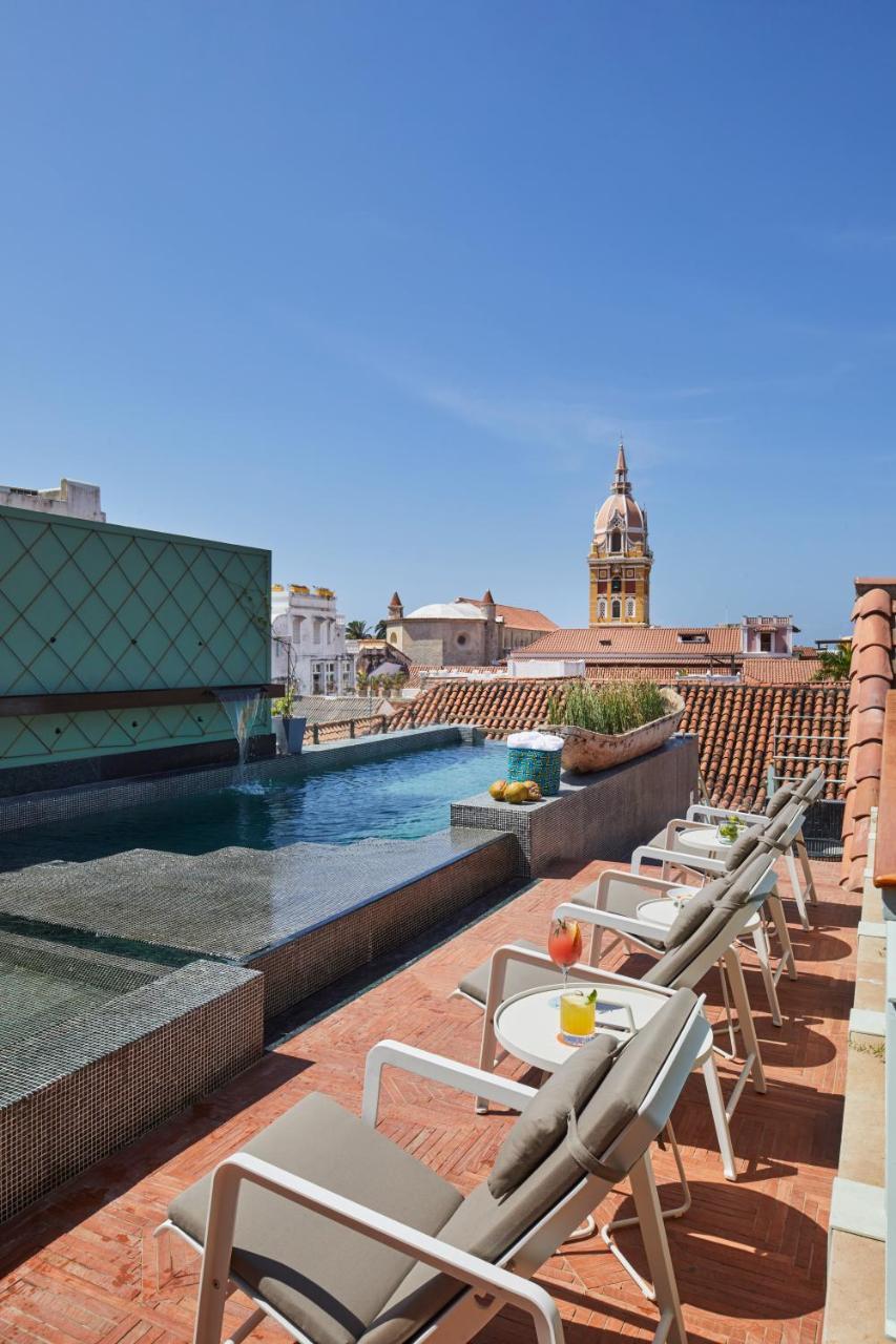 Hotel Boutique Casona Del Colegio Cartagena Dış mekan fotoğraf Rooftop pool at Hotel Casa 1038