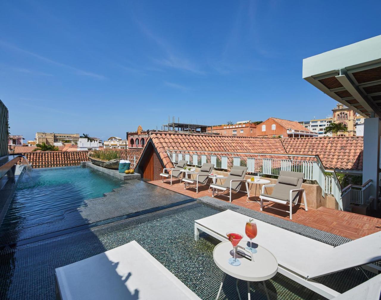 Hotel Boutique Casona Del Colegio Cartagena Dış mekan fotoğraf Rooftop pool