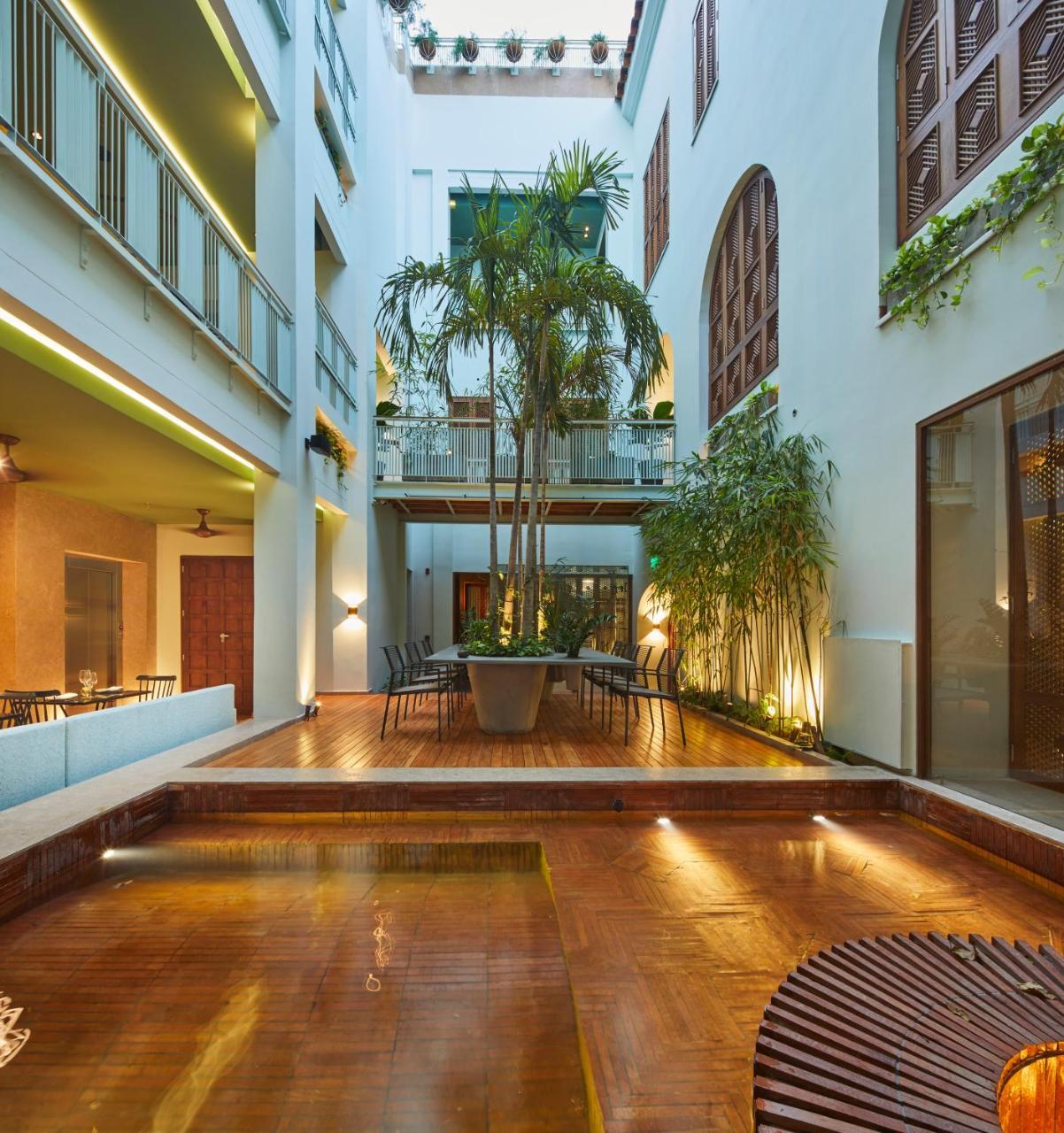 Hotel Boutique Casona Del Colegio Cartagena Dış mekan fotoğraf The interior courtyard of the hotel