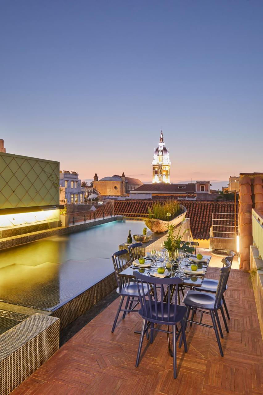 Hotel Boutique Casona Del Colegio Cartagena Dış mekan fotoğraf Rooftop terrace at Hotel Casa 1800